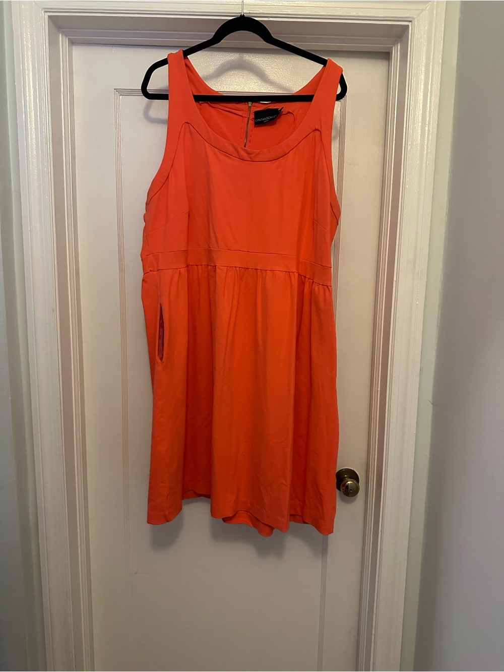 Cynthia Rowley Bright Orange Sleeveless Mini Dress